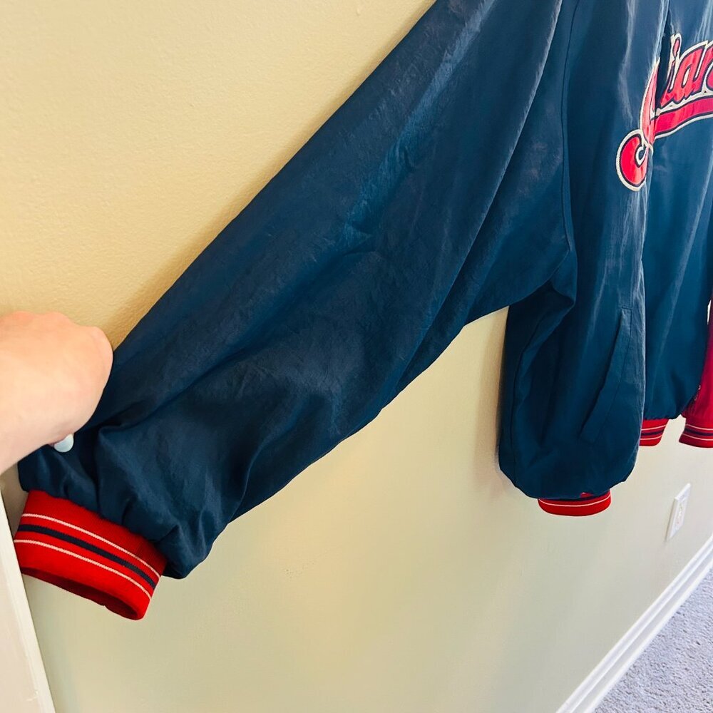Cleveland Indians Starter Jacket Mens Size XL Diamond Collection Vintage Blue - Picture 2 of 12